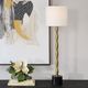 Uttermost® Ezra Antique Brass/Black Buffet Lamp-5