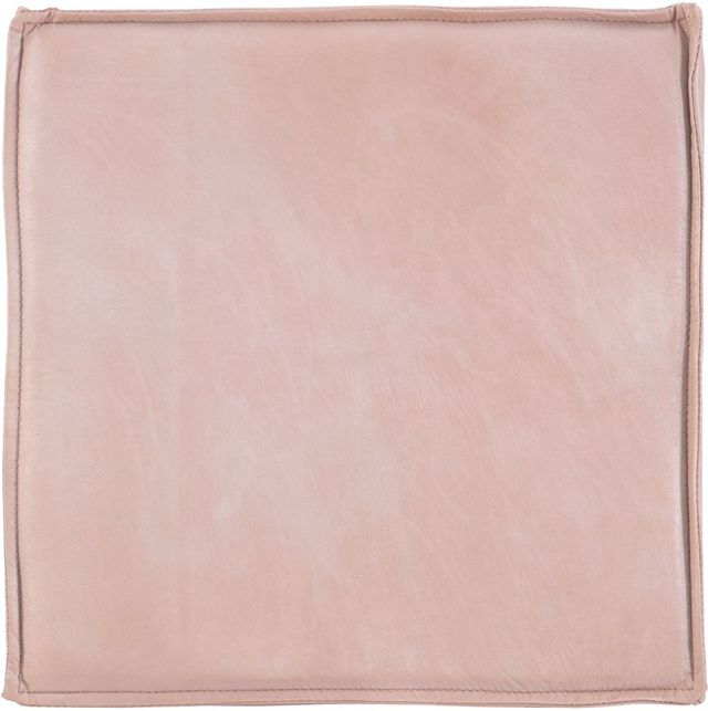 Powell® Decter Pink Leather Ottoman-2