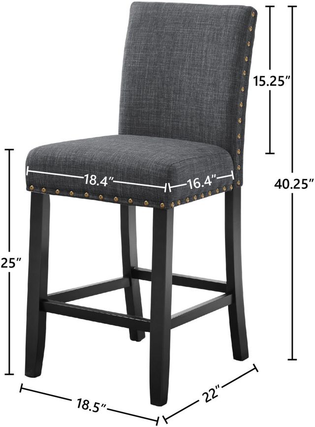 New Classic® Home Furnishings Crispin 2-Piece Granite Counter Chair Set-4