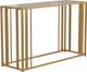 Coaster® Adri Glass Top Sofa Table with Matte Brass Metal Frame-0