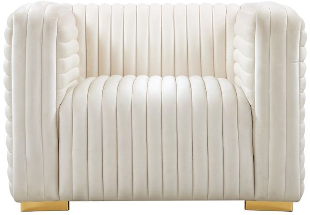 Meridian Furniture Ravish Cream Velvet Chair-1