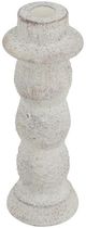 A & B Home Brown/White 9" Tiered Cement Candle Holder-1