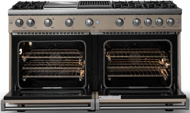 Viking® 5 Series 60" Nantucket Pro Style Gas (LP) Range with Polished Chrome Trim-1