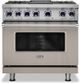 Viking® 7 Series 36" Pacific Grey Pro Style Dual Fuel Natural Gas Range with 12" Reversible Griddle-0