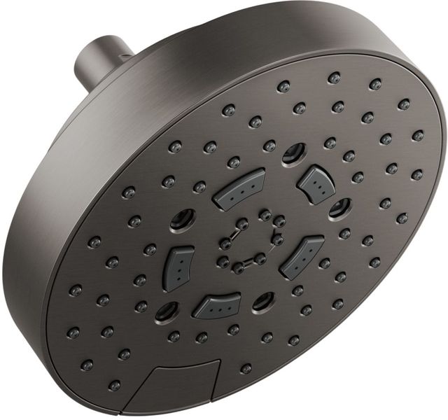 Brizo Essential™ Brilliance® Luxe Steel® 2.5 GPM Linear Round H2Okinetic® Multi-Function Wall Mount Shower Head-0