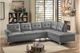 Mazin Furniture Barrington 2-Piece Gray Right-Arm Facing Sofa Sectional and Chaise-4