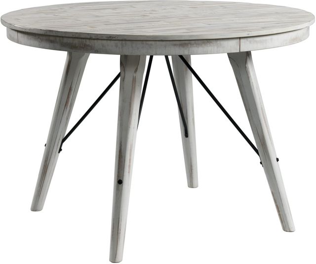 Intercon Modern Rustic Weathered White Round Counter Table-0
