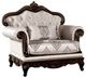 Furniture of America® Veracruz Beige/Dark Cherry Chair-0