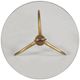 Century® Grand Tour Furniture Clear Accent Table with Brass Base-1