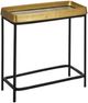 Currey & Company Tanay Antique Brass Side Table with Graphite Black Base-0