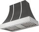 AGA Cascade 36" Slate Wall Mounted Range Hood  with Polished Chrome Trim-0