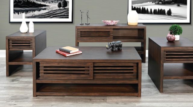 Sunny Designs™ Noah Coffee Bean Chair Side Table with Drawer-2
