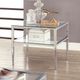 Furniture of America® Tanika Glass Top End Table with Chrome Frame-2