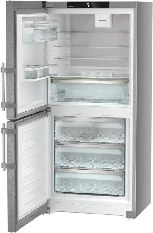 Liebherr 30" 12.8 Cu. Ft. SmartSteel Stainless Steel Counter Depth Bottom Freezer Refrigerator-3