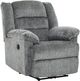 Primo™ International Connor Grey Upholstered Power Recliner Chair with Padded Arms-0