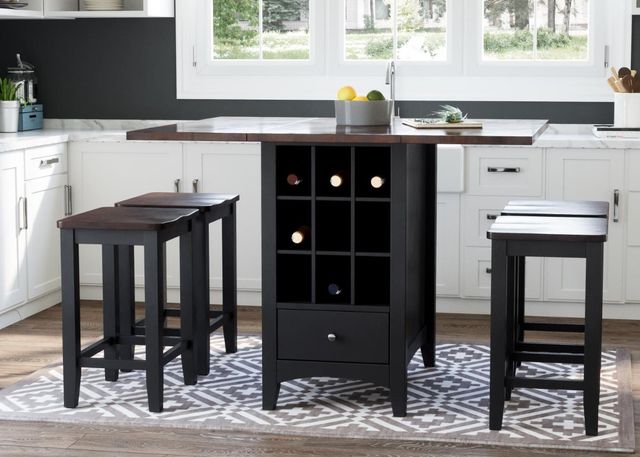 Jofran Inc. Asbury Park 5-Piece AP Black/Autumn Brown Dining Set-1