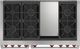 Wolf® 48" Stainless Steel Pro Style Dual Fuel Range with Black Door-1