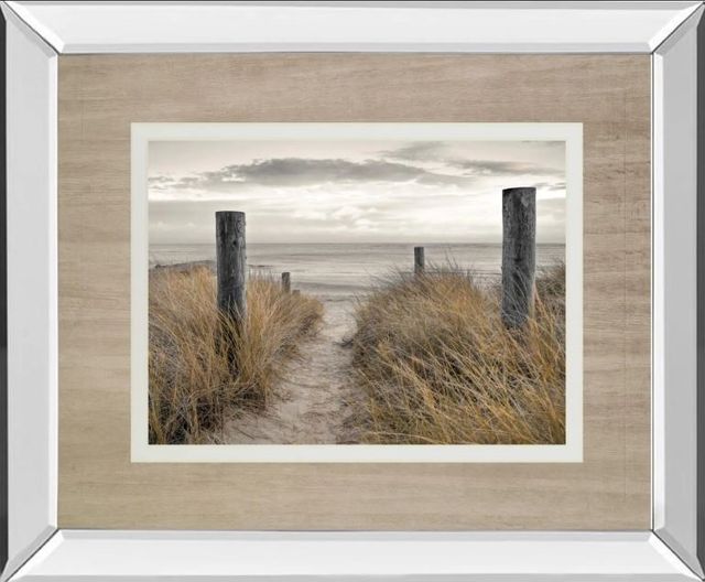 Classy Art Beach Day by Frank, A. Mirror Framed Wall Art-0