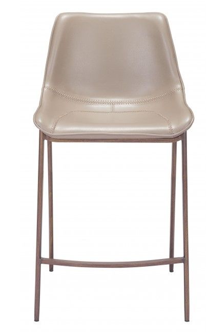 Zuo® Modern Magnus Gray/Silver Counter Chair-0