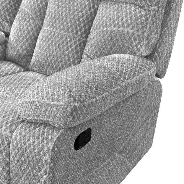 New Classic® Home Furnishings Bravo Stone Gray Dual Manual Reclining Sofa-3