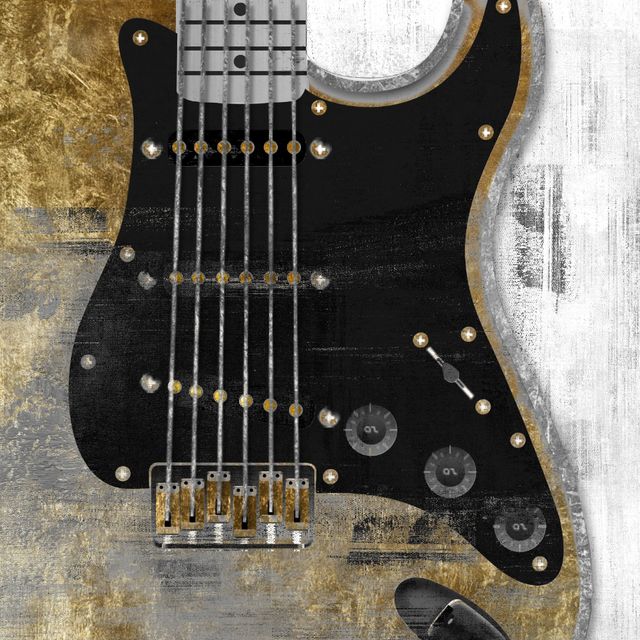 Classy Living Gilded Resonance Electric Guitar Wall Art-0