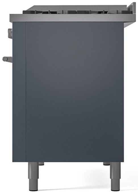 Ilve® Professional Plus II 48" Blue Grey Pro Style Dual Fuel Range-3