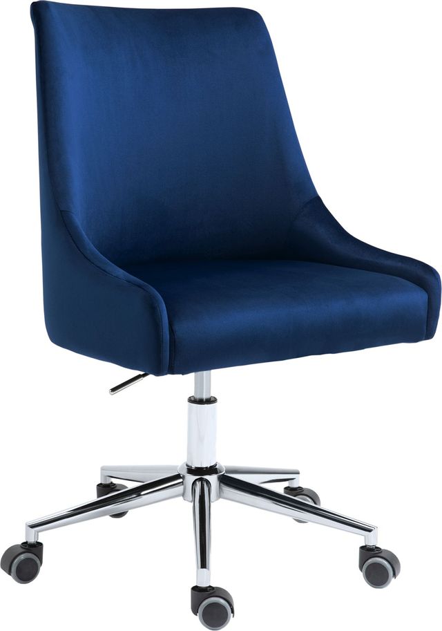 Meridian Furniture Karina Navy Velvet Office Chair-0
