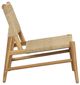 Dovetail Furniture Mable Natural Rattan/Teak Outdoor Chair-3