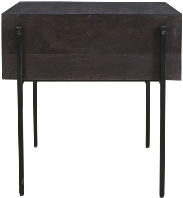Moe's Home Collection Tobin Brown Side Table with  Iron Base-3