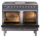 Ilve® Nostalgie II Noblesse 40'' Blue Gray Pro Style Dual Fuel Range with Copper Trim-2