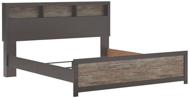 Signature Design by Ashley® Broachmyn Black/Gray Lighted King Bookcase Panel Bed-0