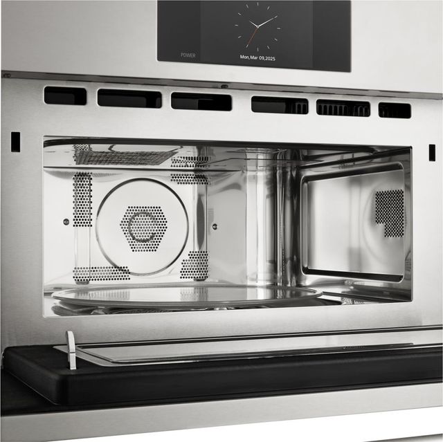 SKS Transitional Series 30" Satin Stainless Steel Built-In Microwave Electric Speed Oven-2