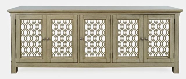 Jofran Inc. Isabella Champagne 86" Mirrored Accent Cabinet-3