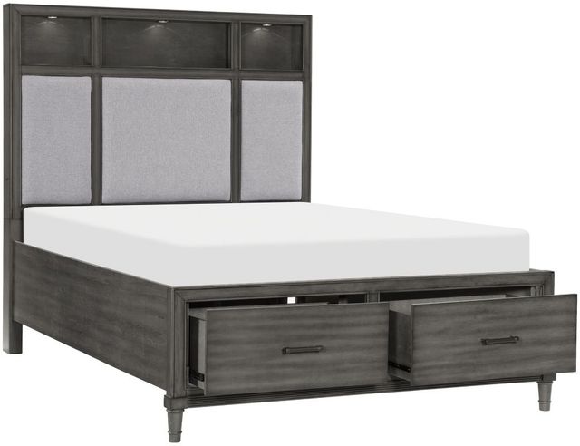 Mazin Furniture Wittenberry Pebble King Panel Bed-1