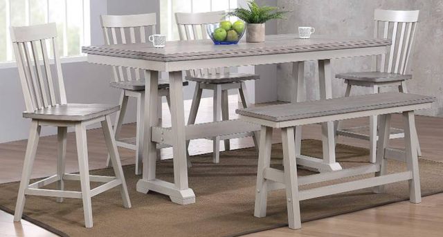 Urban Styles Furniture Montreal 6-Piece Almond/Smoke Gray Counter Height Dining Set-0