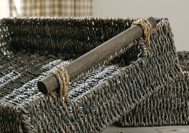 Signature Design by Ashley® Halima 2-Piece Antique Gray Tray Set-2