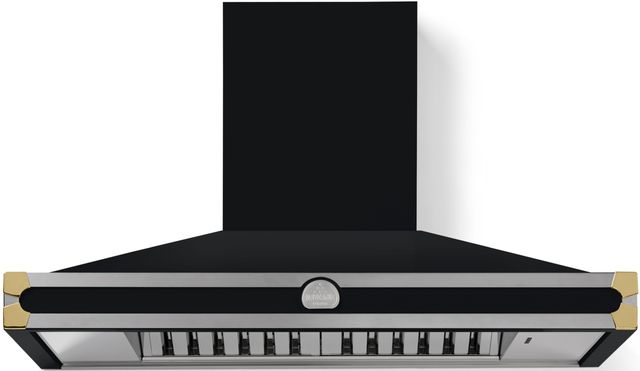 La Cornue Cornufe 110 43" Gloss Black Wall Mounted Chimney Hood-0