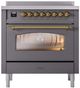 Ilve® Nostalgie II Series 36" Matte Graphite Pro Style Induction Range-0