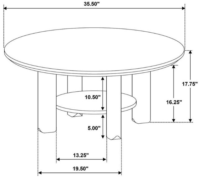 Coaster® Ottowa Brown Coffee Table-2