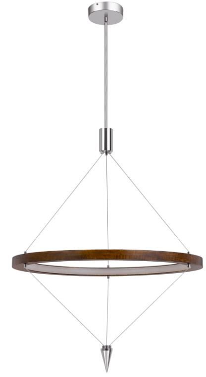Cal® Lighting & Accessories Viterbo Chrome/Pine Chandelier-0