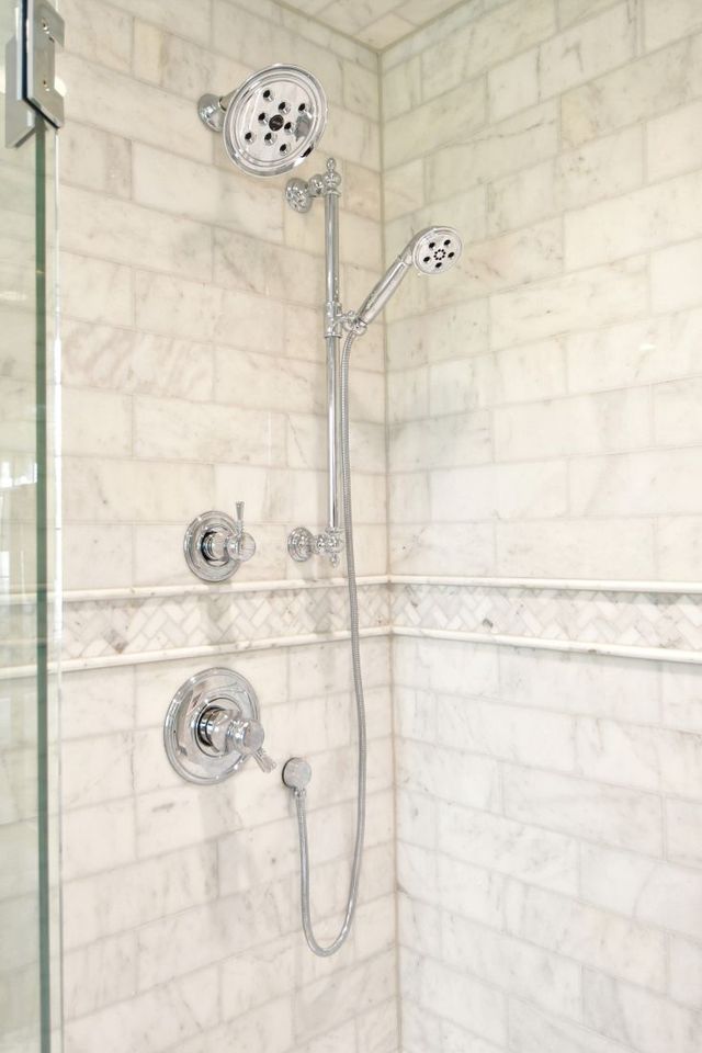 Brizo Essential™ Polished Chrome 7" Classic Wall Mount Shower Arm and Flange-2