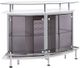 Coaster® Gideon White High Gloss/Chrome Bar Unit-0