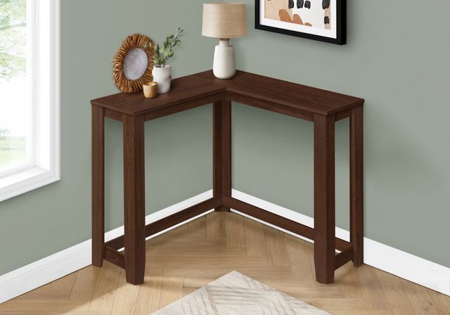 Monarch Specialties Inc. Cherry 36" Corner Console Table-3