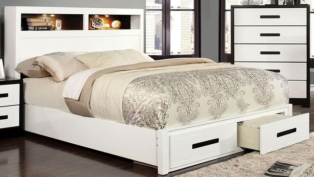 Furniture of America® Rutger Two-Tone Queen Storage Bed-0