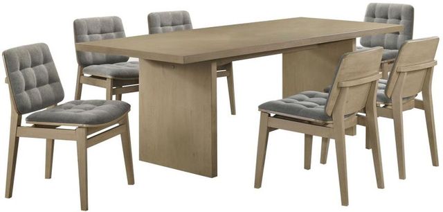Coaster® Decker 7-Piece Gray/Natural Oak Rectangular Dining Table Set-0