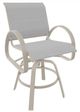 Telescope Casual Aruba Abalone/Desert Aluminum/Fabric Outdoor Sling Balcony Height Swivel Cafe Chair-0