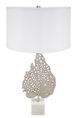 A & B Home Gold/White Aluminum 15" Table Lamp-0