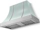 La Cornue CornuFé Cascade 44" Roquefort Mounted Range Hood with Satin Chrome Trim-0