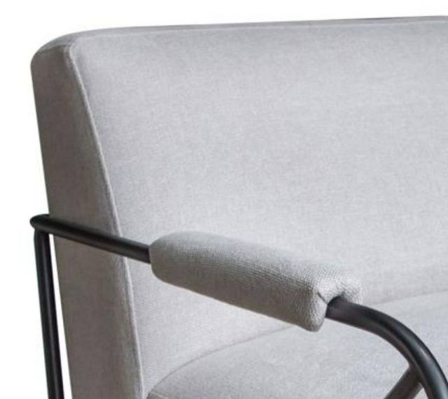 International Furniture Direct Lotus Beige/Matte Black Accent Chair-1