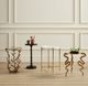 Currey & Company Freya White Accent Table with Antique Brass Base-4
